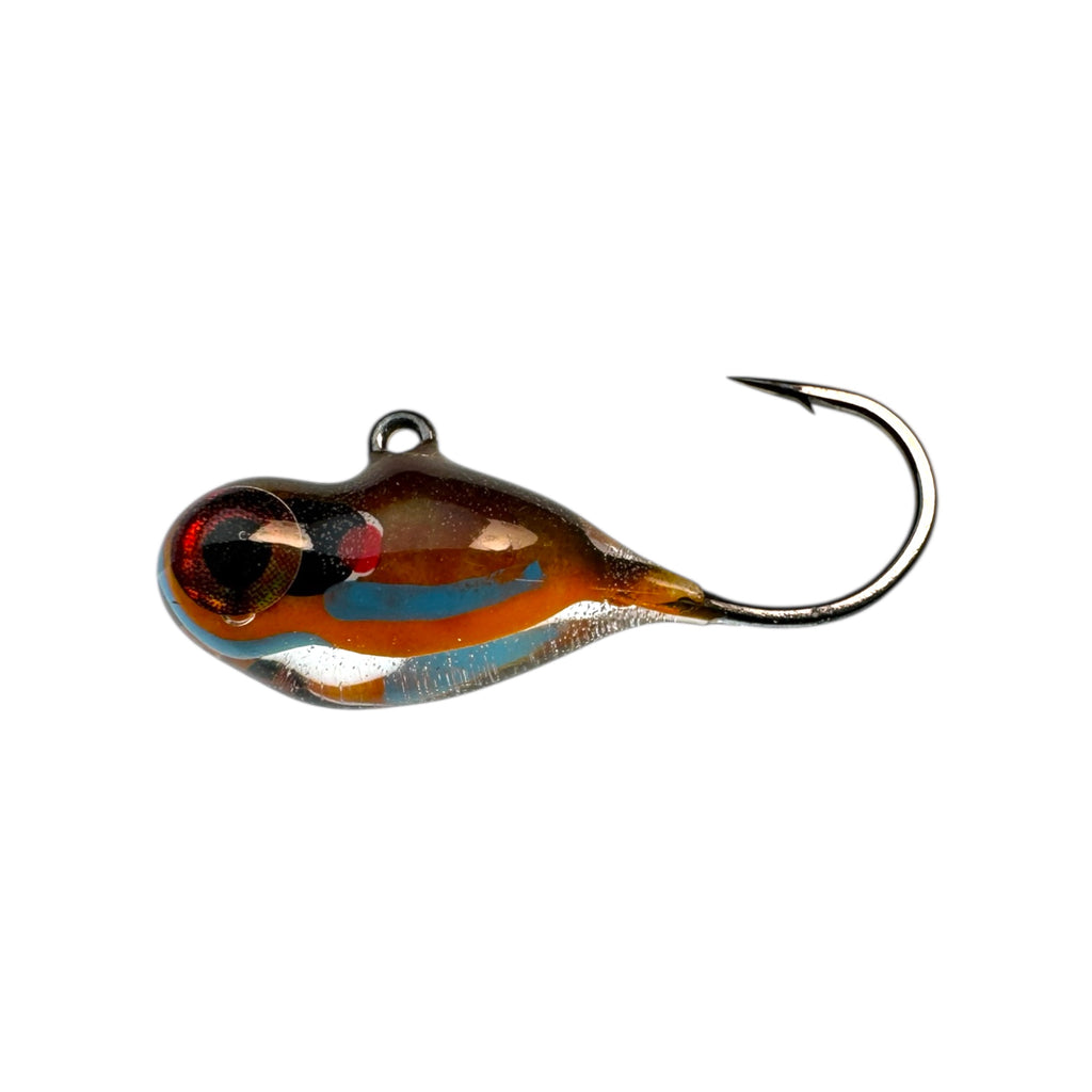 BIG EYE FRY PUMPKIN SEED ROUND BEND HOOK (LIMIT 2 PER PATTERN PER SIZE)