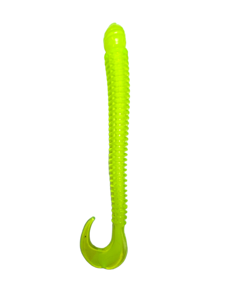 4" RING WORM CHARTREUSE WHITE CORE