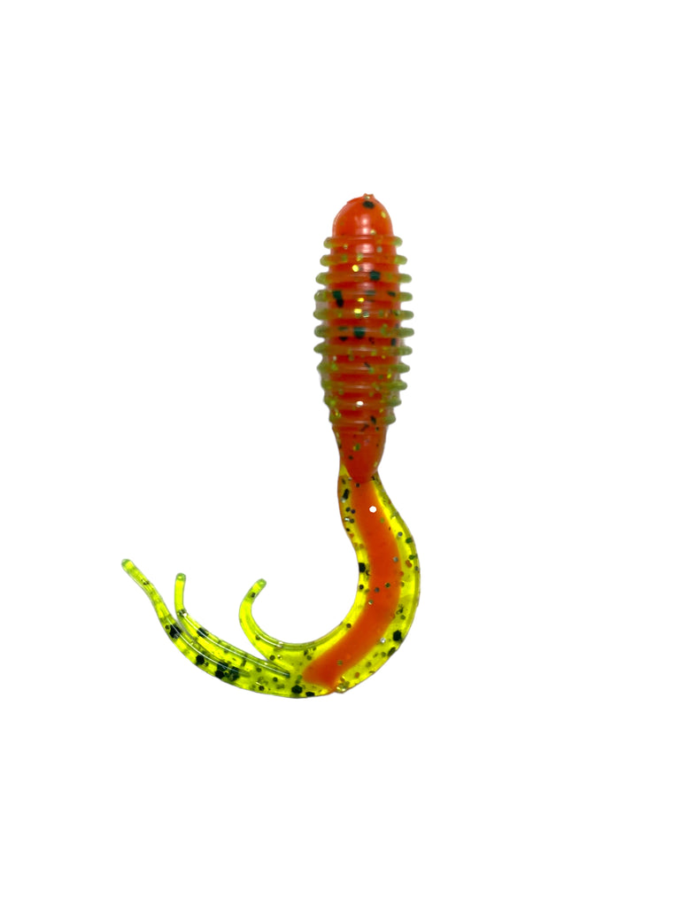 2" TRIPLE TIP GRUB TOMATO CORE (CUSTOM BAIT)