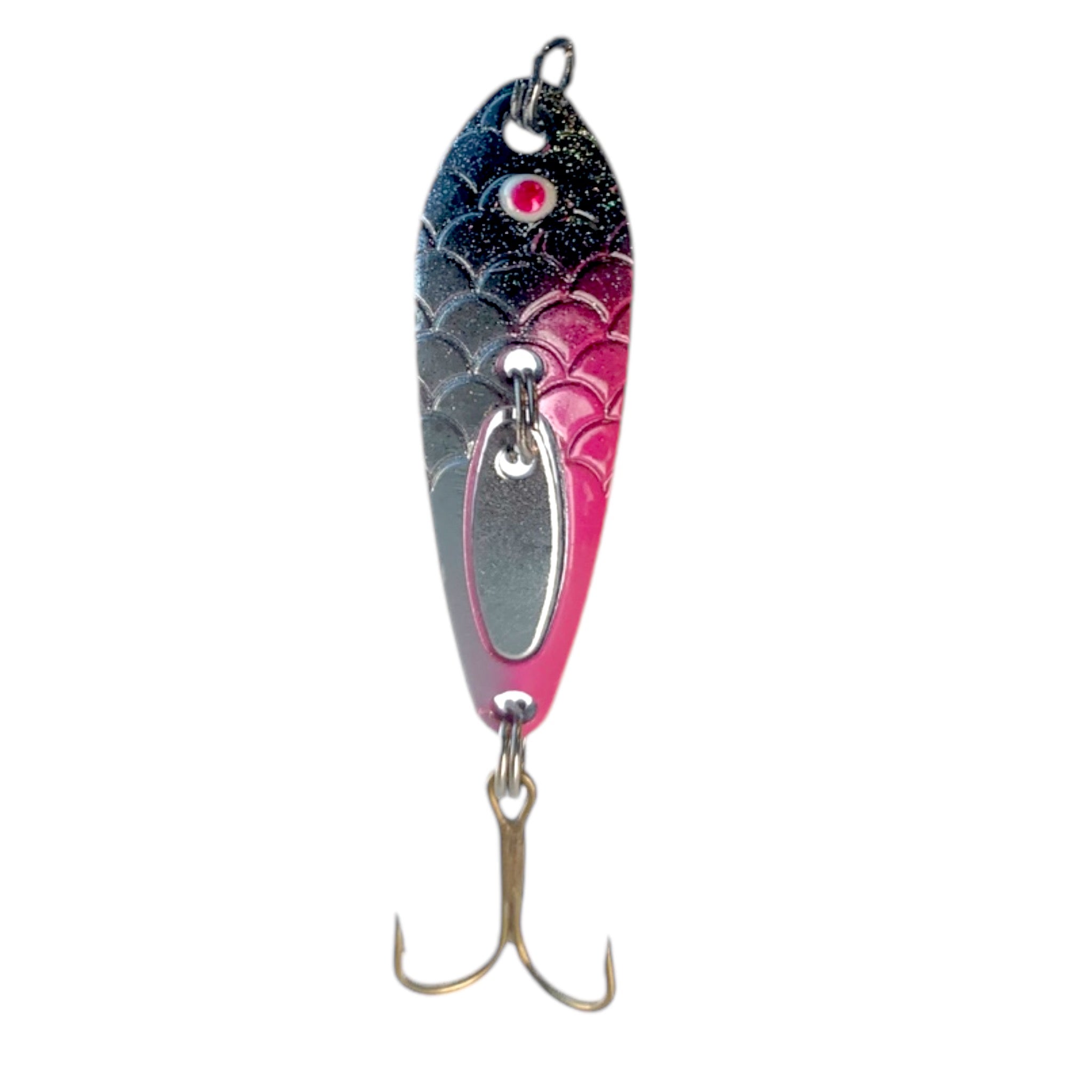 devil's tongue fishing lure Smithwick Horse 3/8 oz. / White/Black Propellers are located on the front and back to cause commotion on the surface Vintage Smithwick Devils Horse Green