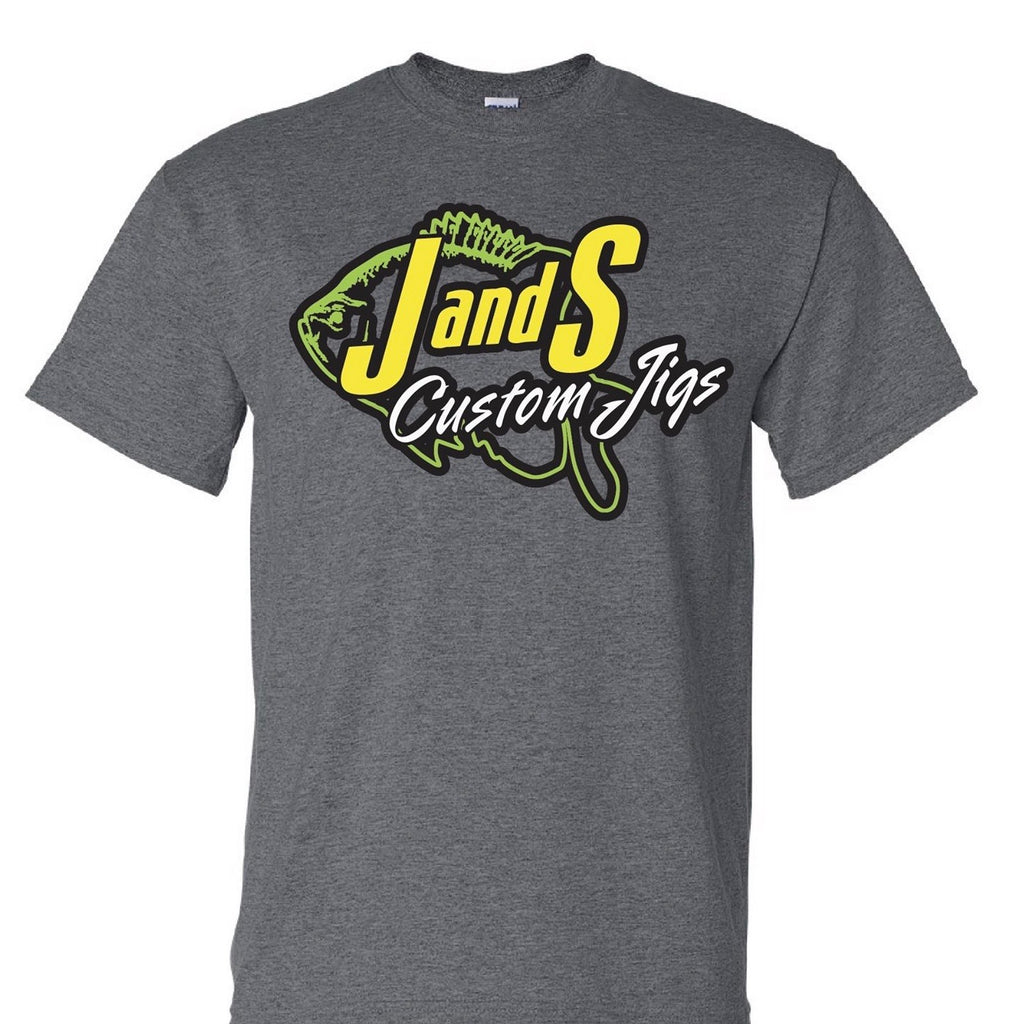 J AND S CUSTOM JIGS DRY FIT T-SHIRT DARK HEATHER